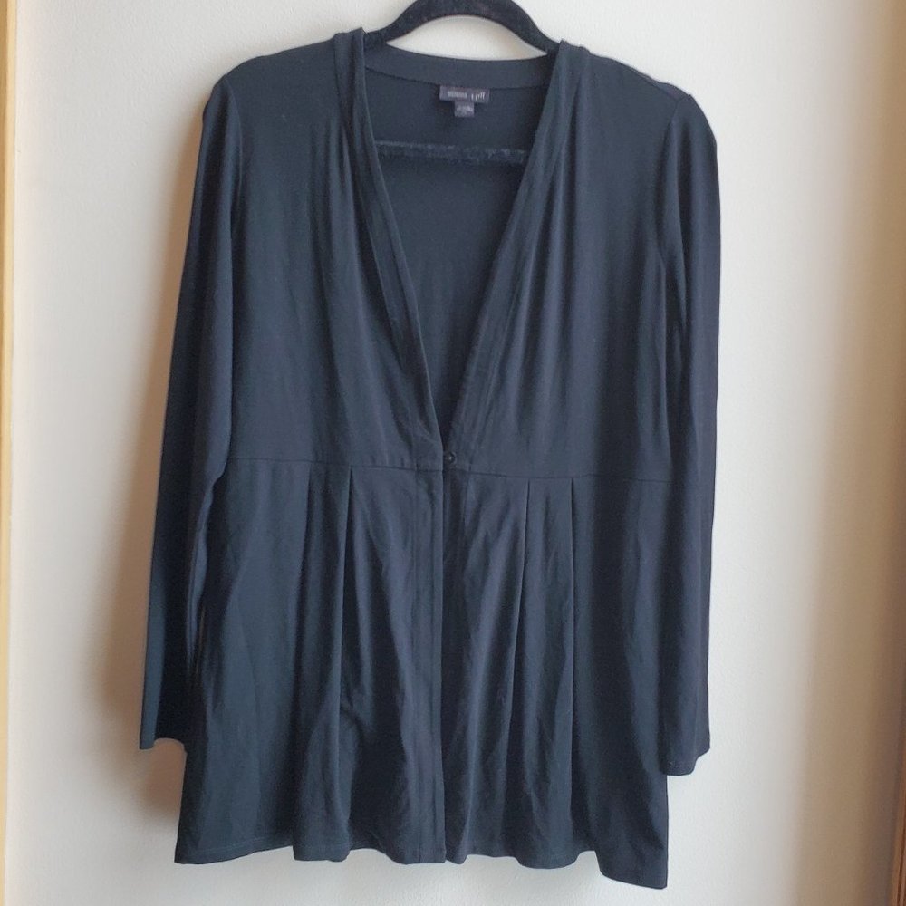 J. Jill Black V-Neck Tunic With Pockets Size XS